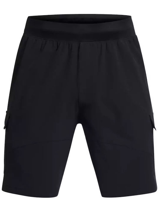 Stretch Woven Ανδρική Βερμούδα Cargo Μαυρο