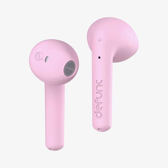 Defunc True Lite Earbud Bluetooth Handsfree Ακουστικά με Αντοχή στον Ιδρώτα και Θήκη Φόρτισης Ροζ