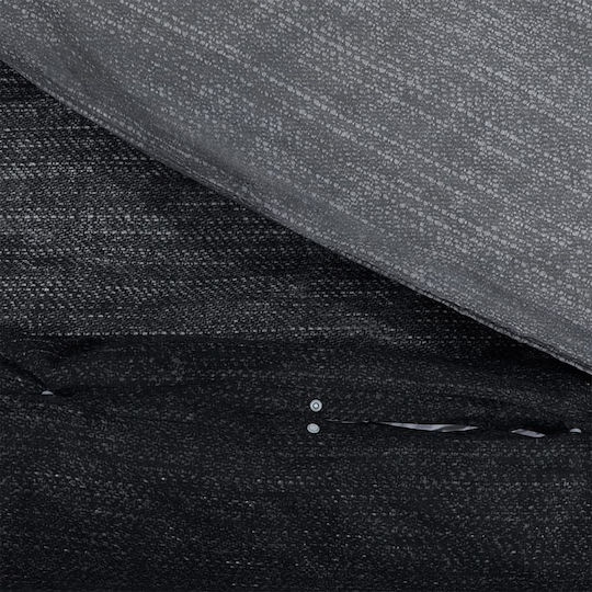 vidaXL Комплект Плик за Завивка Памучен Двоен с 2 Калъфки 200x200 Dark Grey