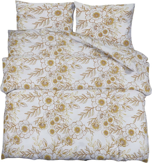 vidaXL Подредба Кинг сайз 260x240 White and Brown vidaXL Подредба Кинг сайз 260x240 White and Brown