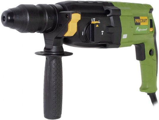 ProCraft Kreisschlag-Skoppsteinhammer Elektrisch 1400W mit Steckdose SDS Plus Schneller Wechsel BH1400DFR