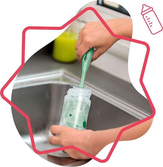 Badabulle Reinigungsbürste für Babyflaschen Grün 1Stück