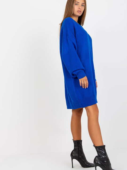 Rue Paris Knitted Dress All Day Blue