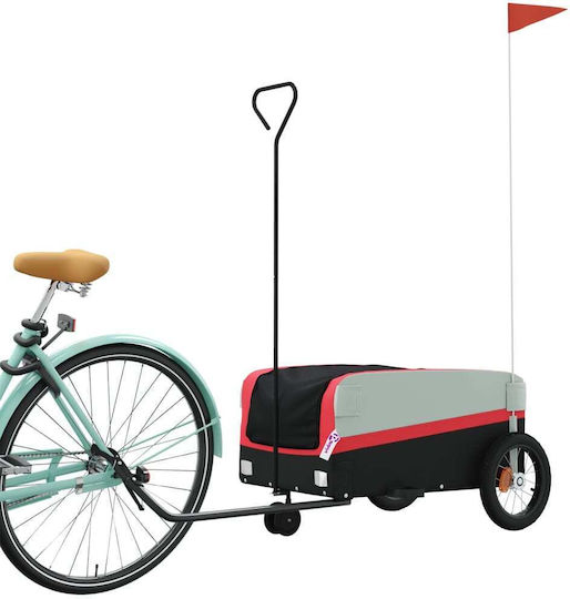 Vidaxl Anhänger Fahrradzubehör Schwarz Rot 30 Kilo Eisen