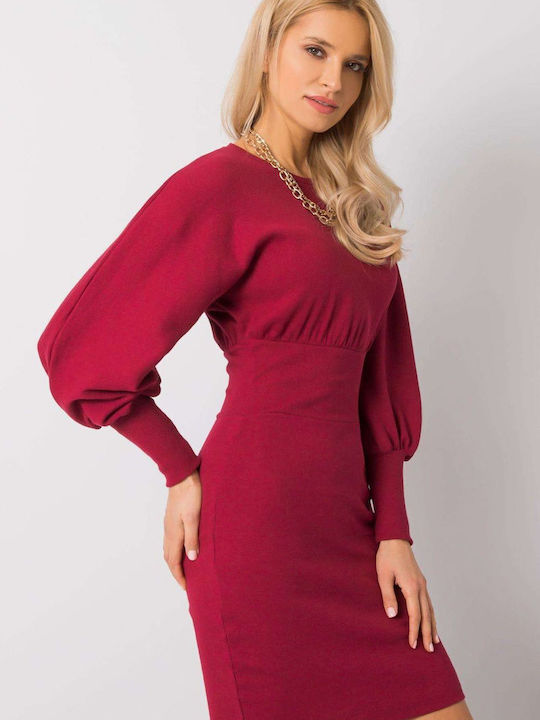 Rue Paris All Day Long Sleeve Cotton Maxi Dress Red