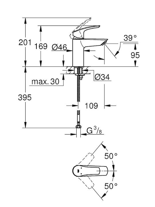 Grohe Eurosmart Миксер Смесител за мивка