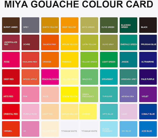 Himi Gouache Paint Set Himi 56 Watercolour Multicolour