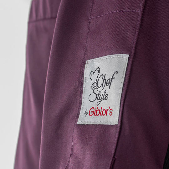 Giblor's Mantel Koch 100% Baumwolle Lila mit Langärmelig
