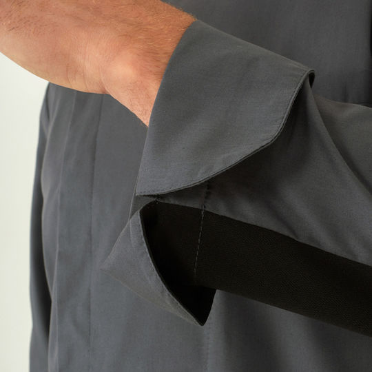 Giblor's Mantel Koch 100% Baumwolle Gray mit Langärmelig