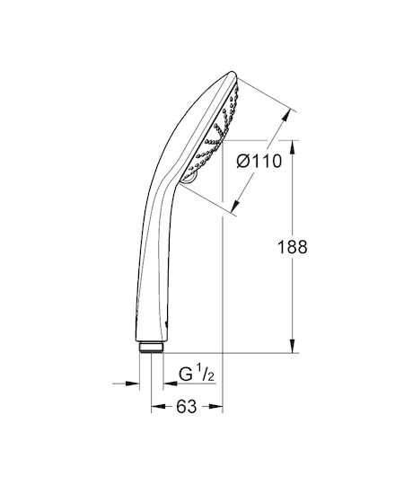 Grohe Euphoria 110 Handheld Showerhead
