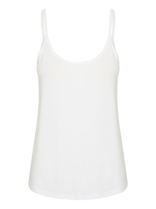 Women's Summer Blouse with Straps White