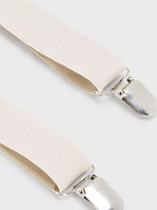 Mayoral Kinder-Set Fliege mit Hosenträger Beige