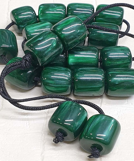 Roloi Komboloi Resin Worry Beads Green 32cm