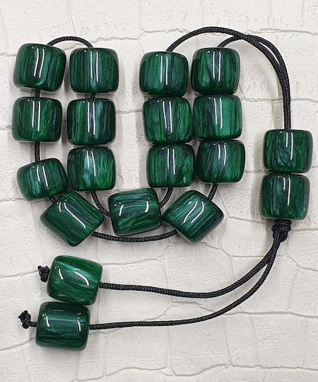 Roloi Komboloi Resin Worry Beads Green 32cm