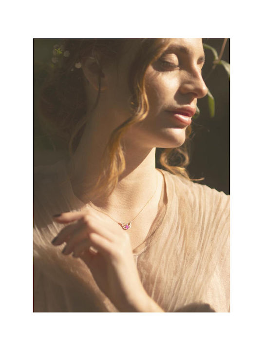 Soledor Halskette mit Design Schmetterling aus Gold 14K