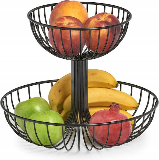 Zeller Obstschale Metallisch Schwarz 32x26x26cm