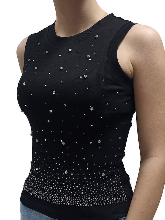 Join Women's Summer Blouse Sleeveless Black