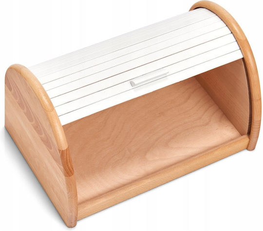 Zeller Bread Box Wooden White 39x25x21cm