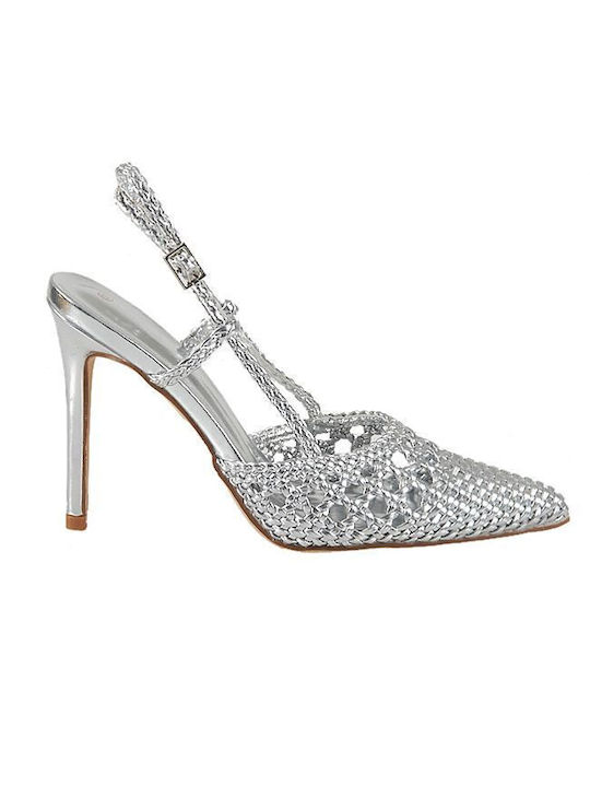 Elenross Stiletto Silver High Heels