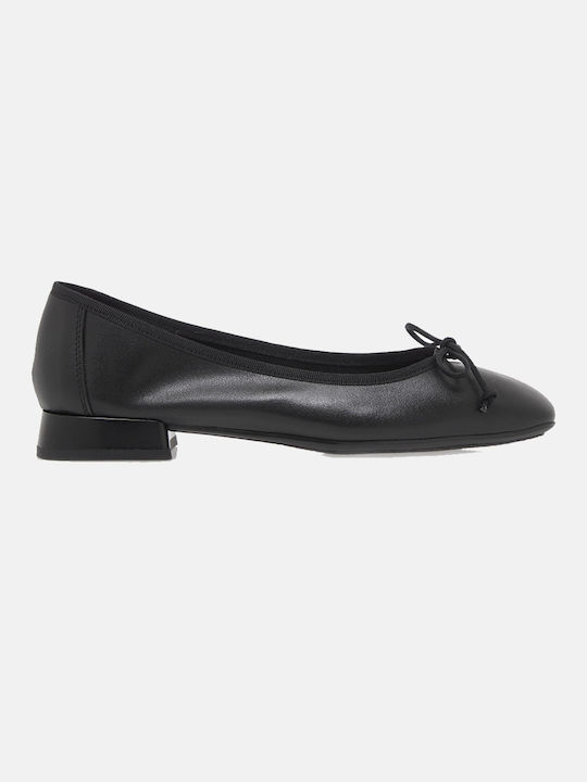 Desiree Shoes Lederne Damen Ballerinas Spitz zulaufend in Schwarz Farbe