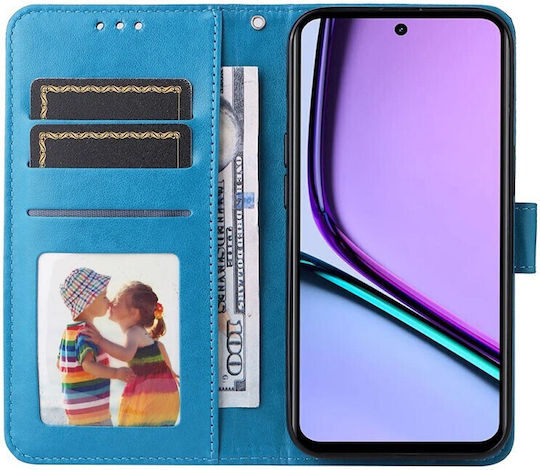 Embossed Sunflower Wallet Μπλε (Realme C67)