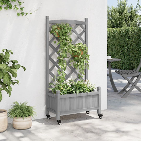 vidaXL Pot Wooden Grey 55x55cm.