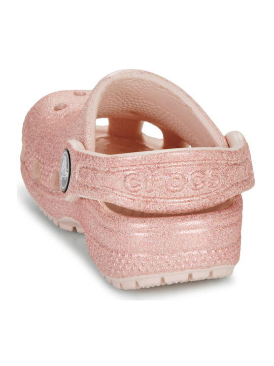 Classic Glitter Clog T Παιδικά Ανατομικά Σαμπό Θαλάσσης Ροζ