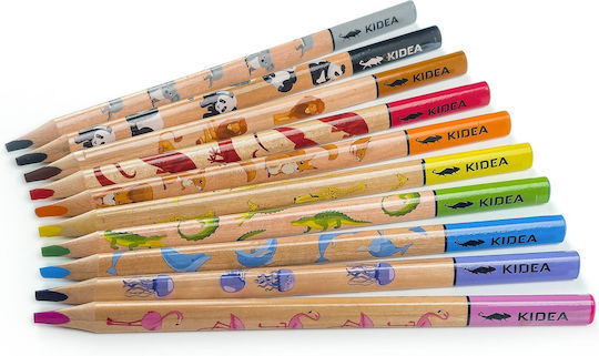 Jumbo safari triangular crayons 10 colors Kidea