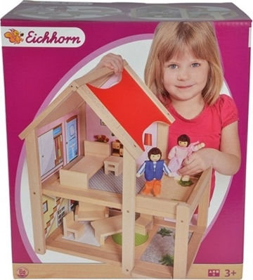 Eichhorn Wooden Doll House Set Căsuță de păpuși din lemn