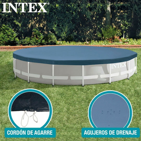 Intex Sun Protective Round Pool Cover Prism & Metal Frame Diameter 457cm 1pcs