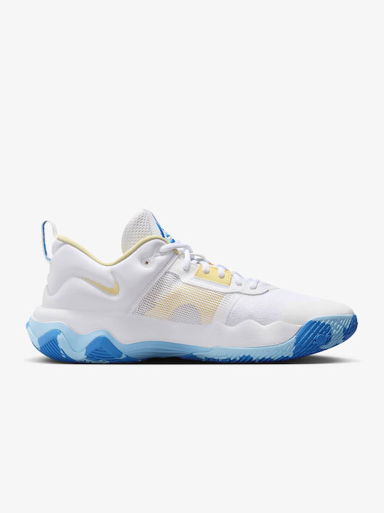 Giannis Immortality 3 Low Basketball Shoes White / Light Laser Orange / Soft Yellow / Light Photo Blue