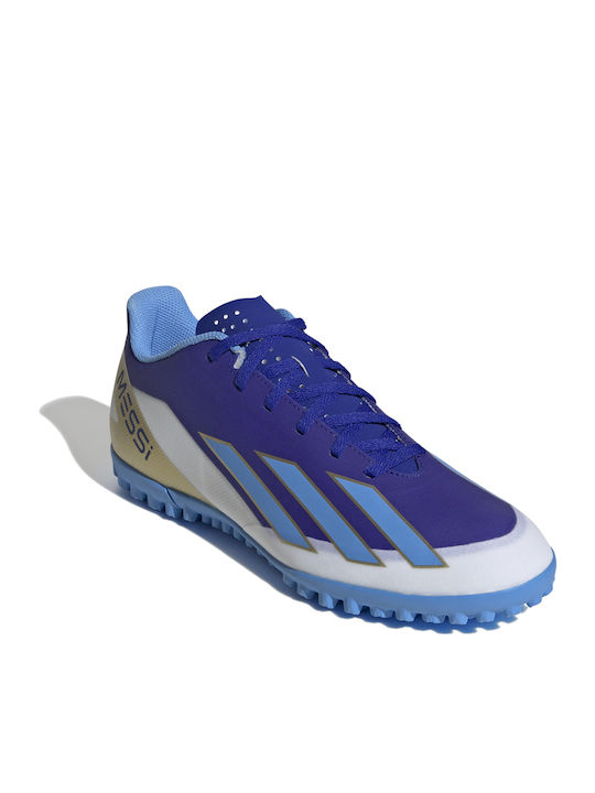 adidas X Crazyfast Club Messi Football Shoes with Molded Cleats Lucid Blue / Blue Burst / Cloud White