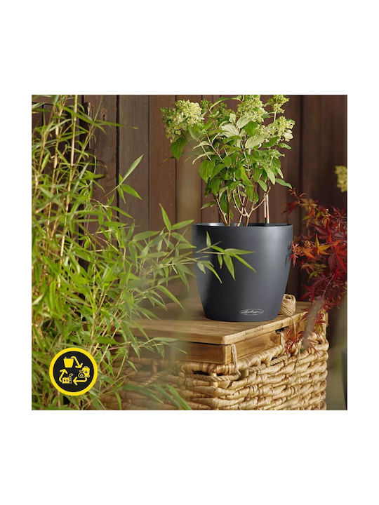 Lechuza Classico Eco Αυτοποτιζόμενη Γλάστρα Πλαστική Grey 42x42x39.5εκ.