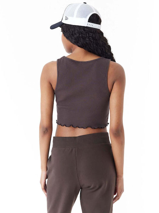 New Era Damen Sommer Crop Top Ärmellos Braun