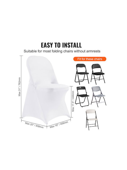 Vevor Elastic Cover for Chair White 30pcs ZYTBS162031CMKCHDV0