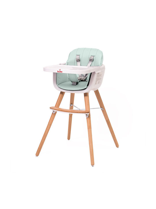 Buba Carino Highchair & Fabric Seat Green