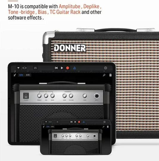 Donner M-10 Chitară electrică 10W Negru