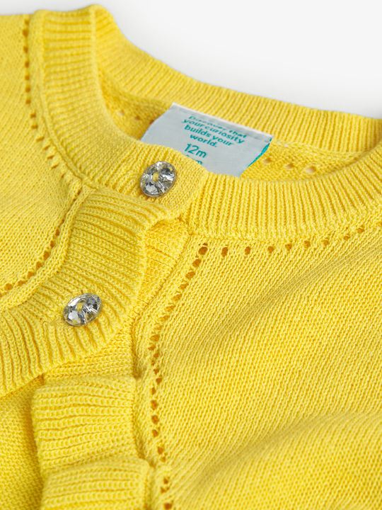 Kinderstrickjacke Gestrickt Gelb