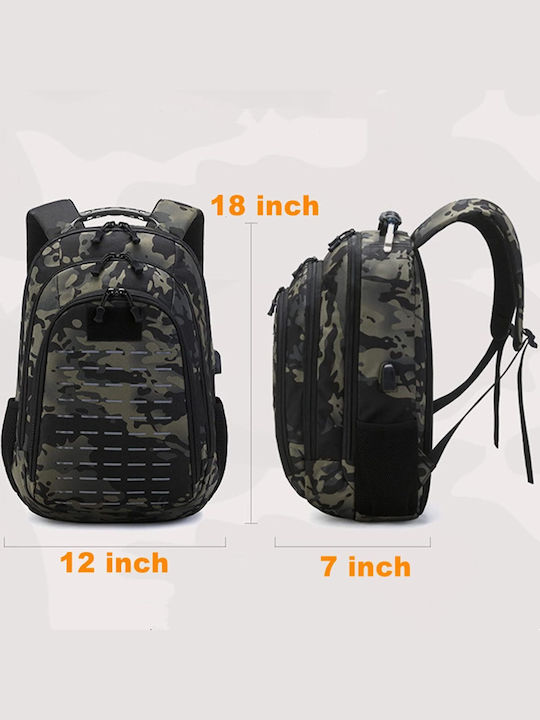 Large Waterproof Backpack Backpack for 12" Laptop Blue