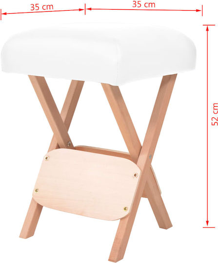 vidaXL Beauty Chair with Adjustable Height White