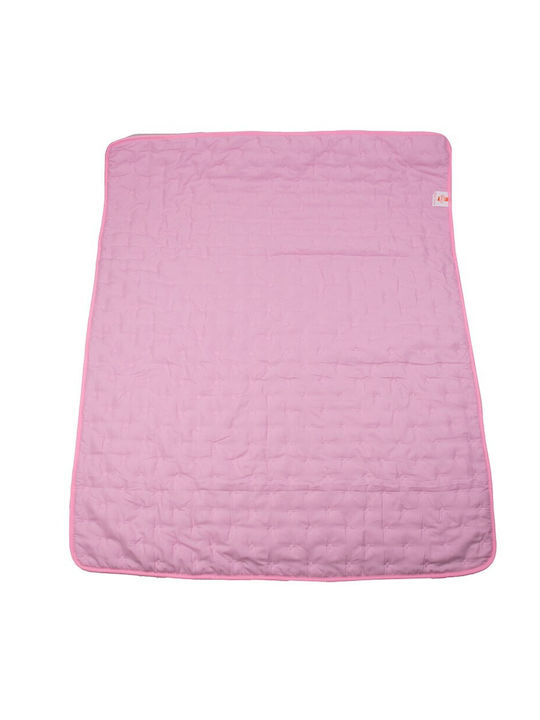 Kamtex Baby Κουβερτοπάπλωμα Κούνιας Ροζ 100x120cm