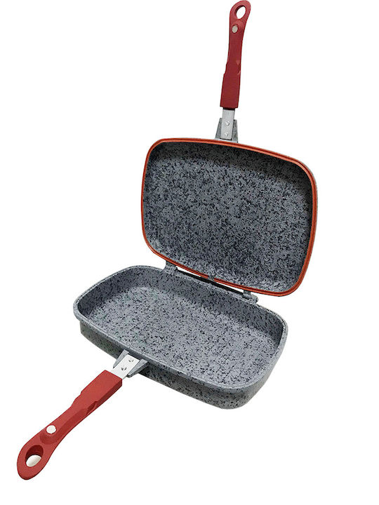 Berni Group-sanity Dublă Aparat de făcut omlete din Aluminiu cu Strat de Piatră