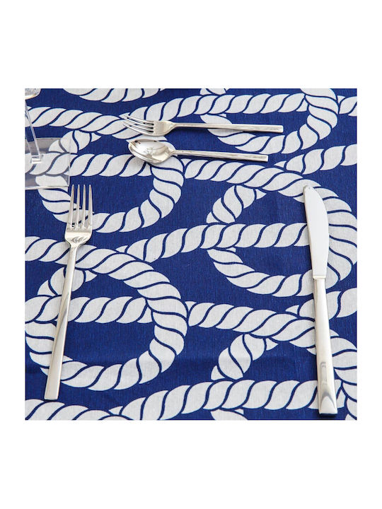 Borea Tablecloth Marino Blue 140x140cm