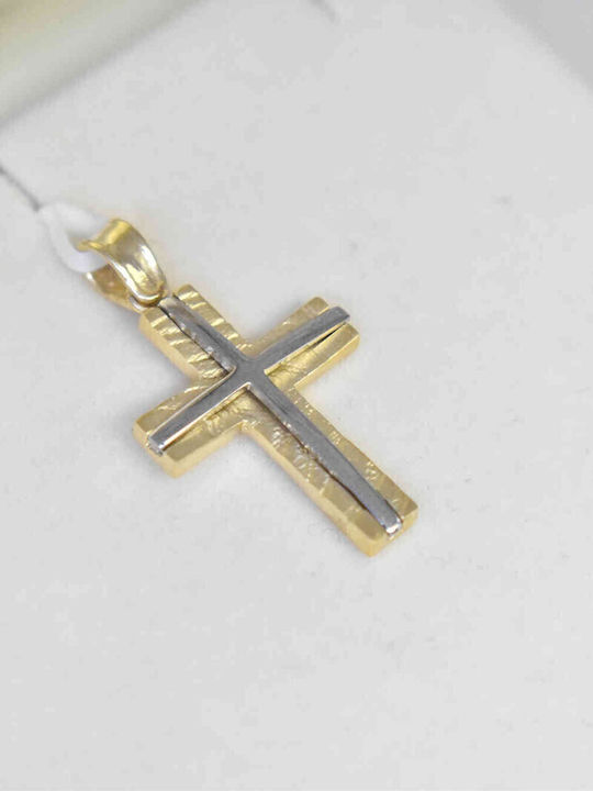 Herren Gold Kreuz 14K mit Kette