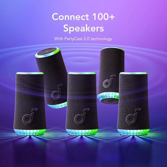 Anker SoundCore Glow Waterproof Bluetooth Speaker 30W with Battery Life up to 18 hours Black