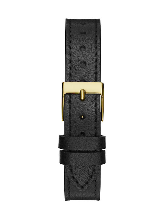 Guess Γυναικείο Ρολόι 34mm Μπαταρίας με Χρυσό Καουτσούκ Λουράκι