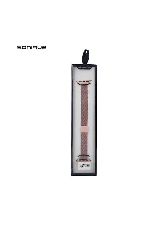 Sonique Λουράκι Ανοξείδωτο Ατσάλι Ροζ Χρυσό ( Apple Watch 38/40/41mm )