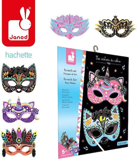 Janod Carnival Masks Scratchboard Creative Set