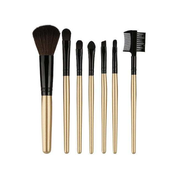 Fraulein38 Professional Set with Makeup Brushes made of Synthetic Hair 7pcs