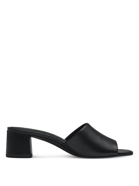 Tamaris Mules cu Chunky Scăzut Toc în Negru Culoare